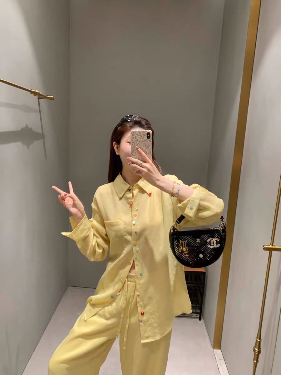 Linen shirt set