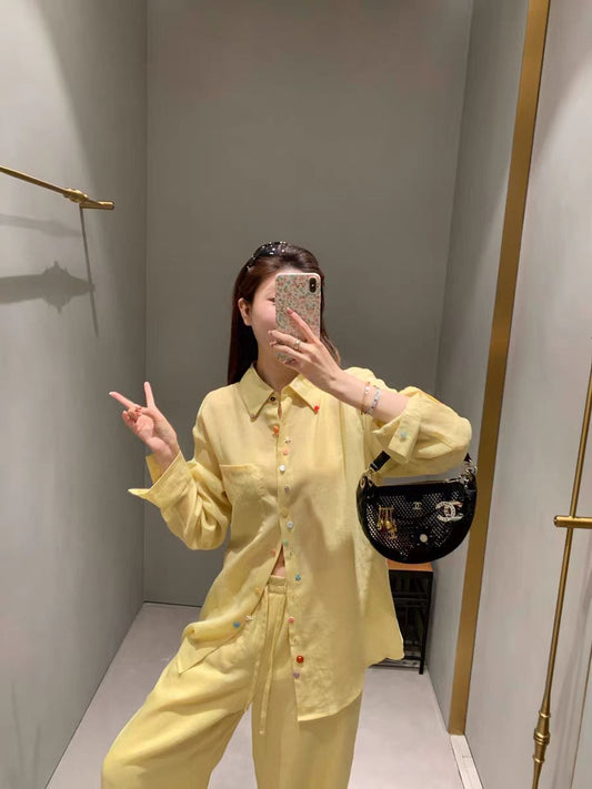 Linen shirt set